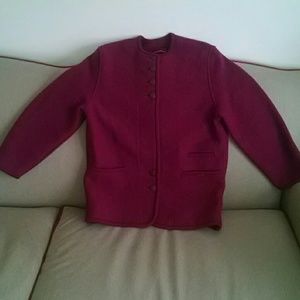 Longer wool cardigan with metal buttons