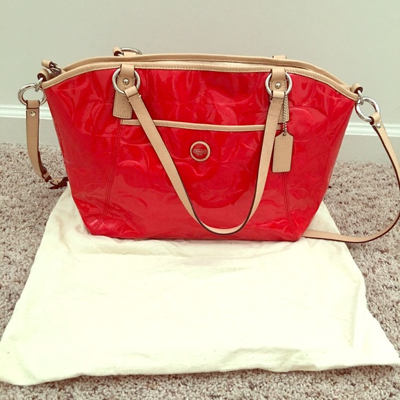 Authentic Coach Patent Leather Handbag - Picture 1 of 4