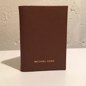 NEW authentic Michael Kors passport cover brown