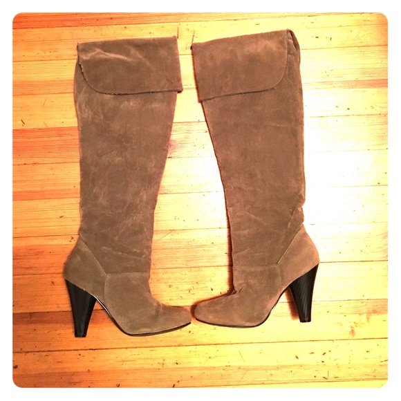 Taupe Knee High Boots