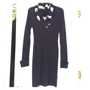 Derek Heart Sweater Dress & Scarf