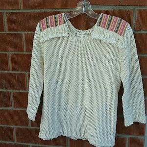 Soutwestern Sweater with Fringe