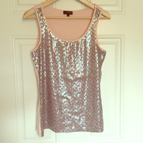 The Limited pink sequined top