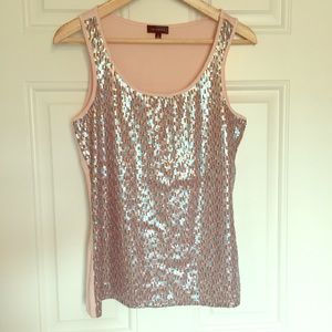 The Limited pink sequined top