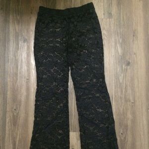 floral lace pants
