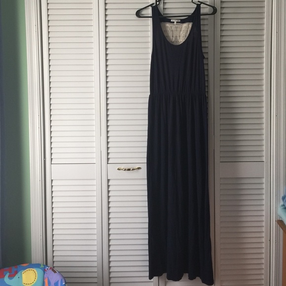 Charlotte Russe Skull back navy maxi dress