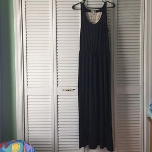 Charlotte Russe Skull back navy maxi dress