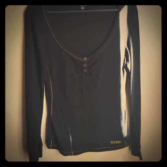 Black guess long sleeve shirt