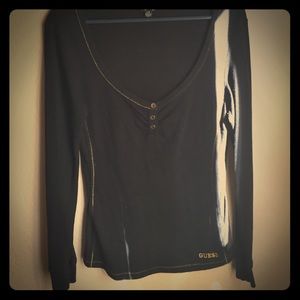 Black guess long sleeve shirt
