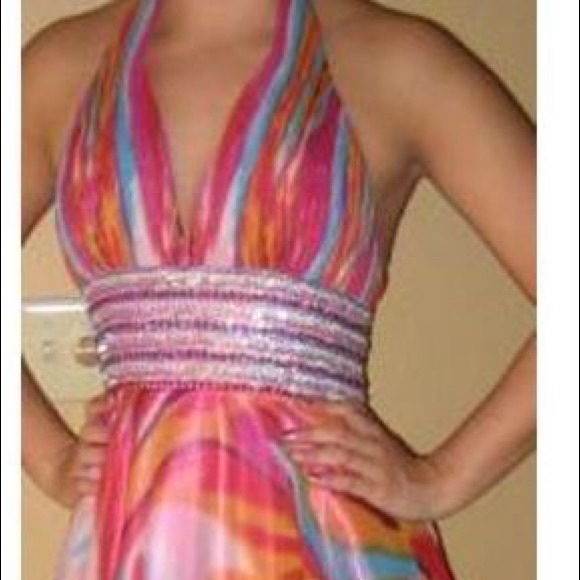 Multicolored cocktail dress
