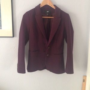 raisin button up blazer
