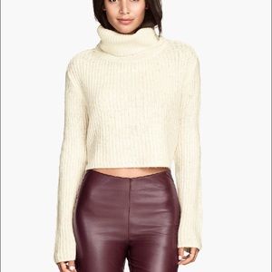 H&M cropped turtleneck sweater