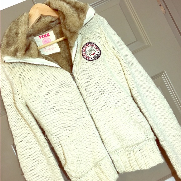 Victoria's Secret wool fur lined jacket