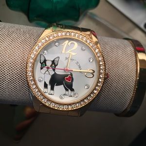 Betsey Johnson Boston Terrier watch