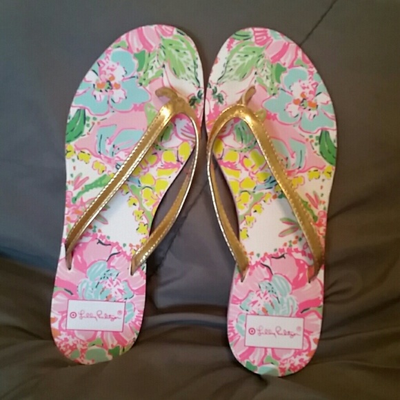 Lilly pulitzer for target noise posey flip flops - Picture 1 of 3