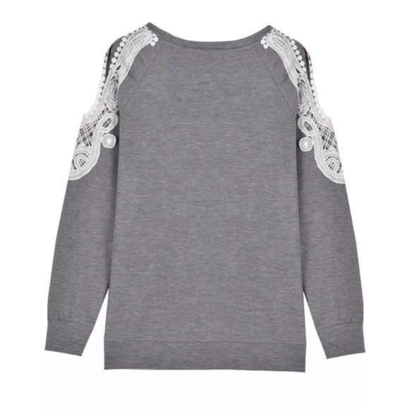 Open shoulder crew neck sweater - Picture 3 of 4