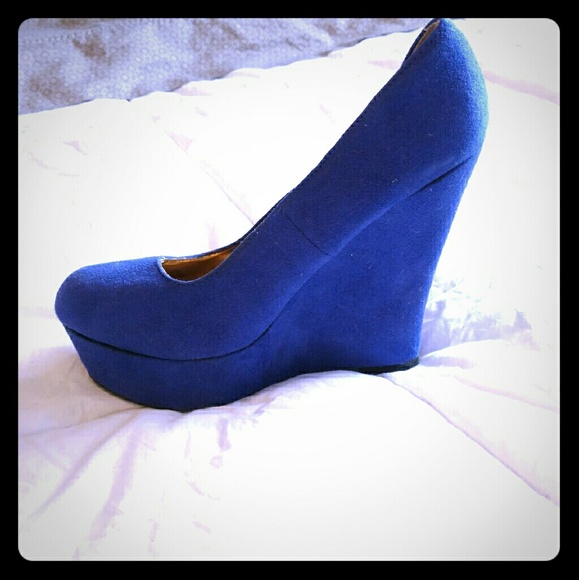 Royal Blue Wedges