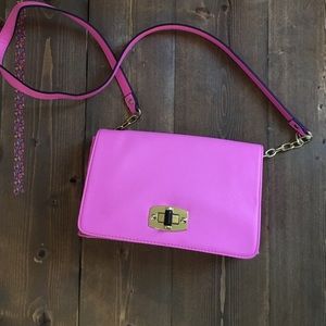 Hot pink cross body bag
