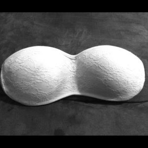 White Victoria's Secret pink lace bandeau