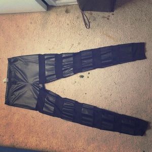 Black mesh pair of leggings