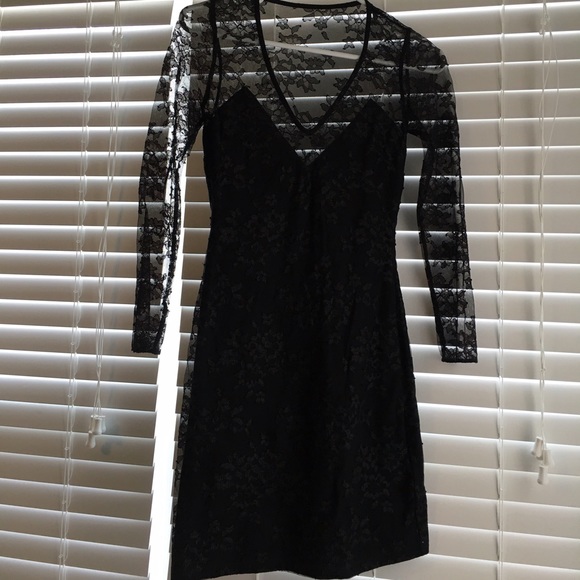 Black lace dress
