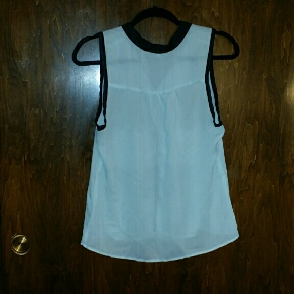 Sheer Light Blue/Mint Color Button Up Shirt - Picture 2 of 2