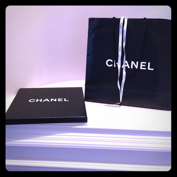 Authentic Chanel scarf box and bag