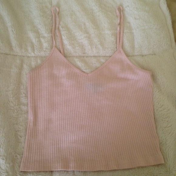 Top shop light pink and robbed tank