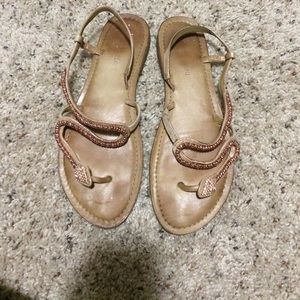 🐍Antonio Melani Rose gold snake sandals