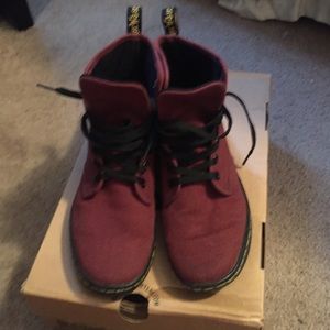 Burgundy dc martens