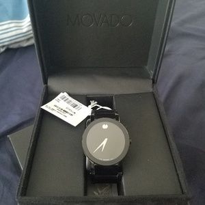 Black Sapphire Unisex Movado Watch with black dial