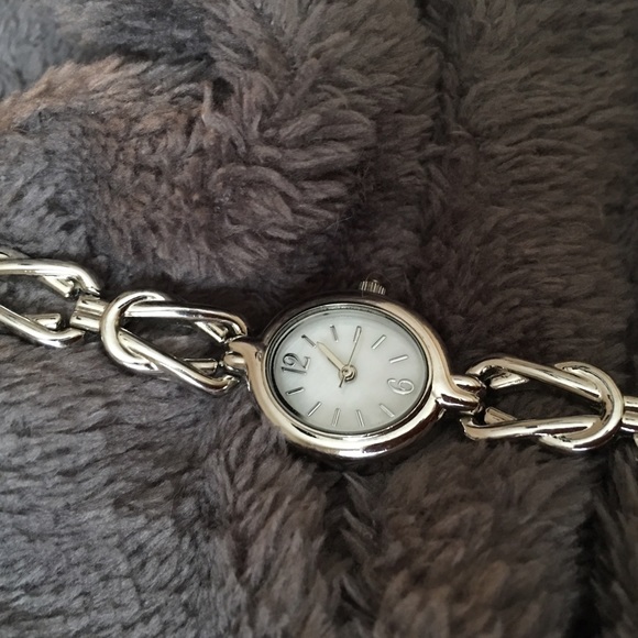 Silver wrist watch
