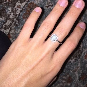 Sterling silver opal ring