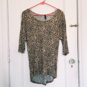 Fun and flowy leopard tunic top