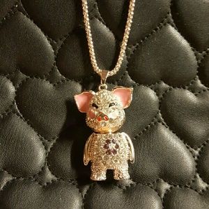 Adorable pig necklace