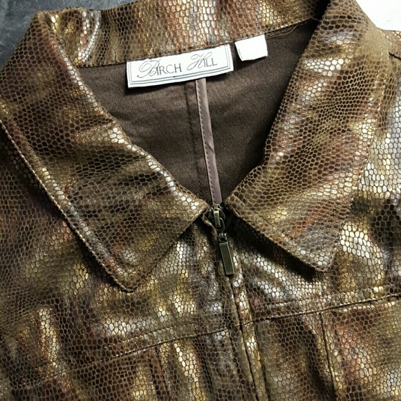 Snakeskin Shimmery Fabric Jacket, Blazer Size S - Picture 4 of 4