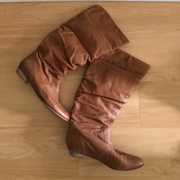 STEVE MADDEN Candence Brown Leather Boots