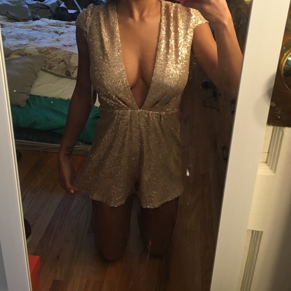 Deep plunge romper