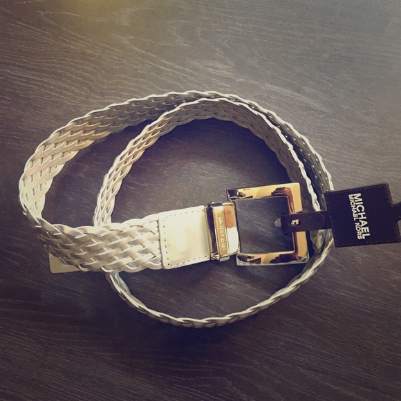 Michael Kors Braided Leather Belt