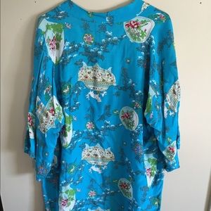 Vintage Blue Floral Kimono