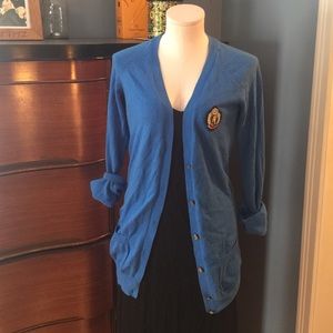 Blue cardigan