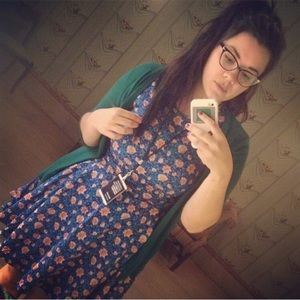 H&M Blue Floral Dress (US Size 14)