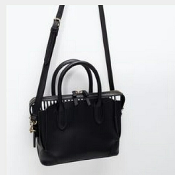 Zara Gusseted Shopper in Stripe