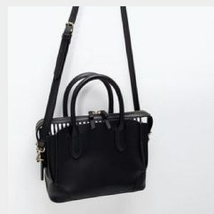 Zara Gusseted Shopper in Stripe