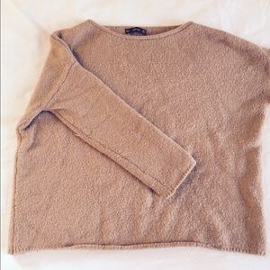 Zara cropped light camel sweater