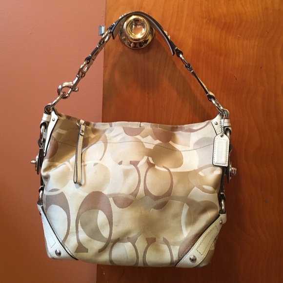 Tan coach purse