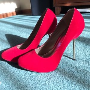 Charlotte Russe Red Velvet Heels