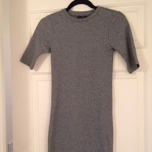 Topshop ribbed knit body con dress