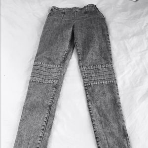 Gray knee padded jeans