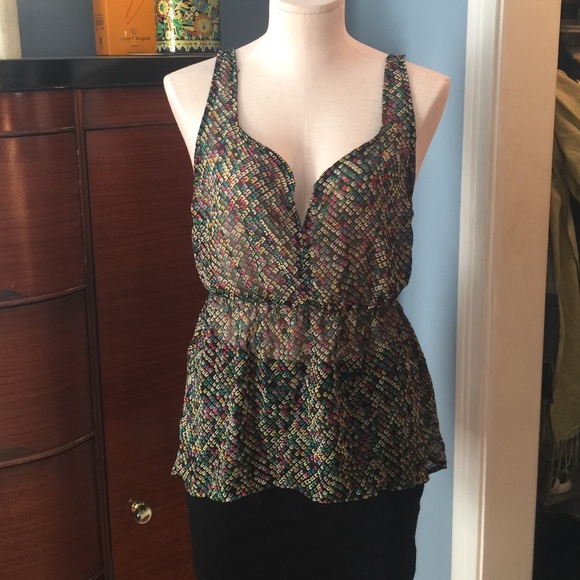 Retro pattern tank top